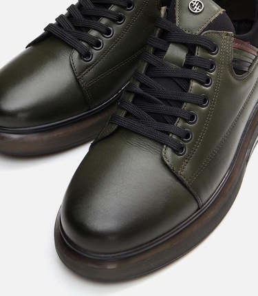  Erkek Deri Haki Günlük Ayakkabı