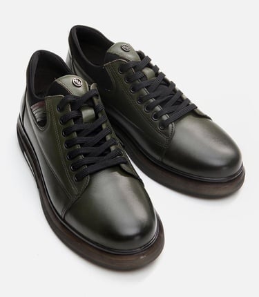  Erkek Deri Haki Günlük Ayakkabı