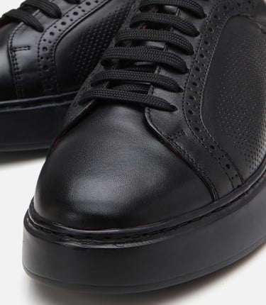  Erkek Deri Siyah Günlük Ayakkabı