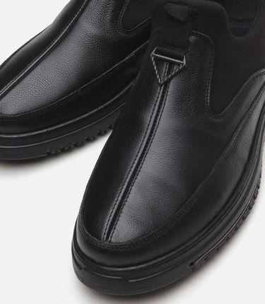  Erkek Deri Siyah Günlük Ayakkabı