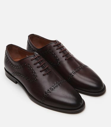  Erkek Deri Kahverengi Klasik Ayakkabı