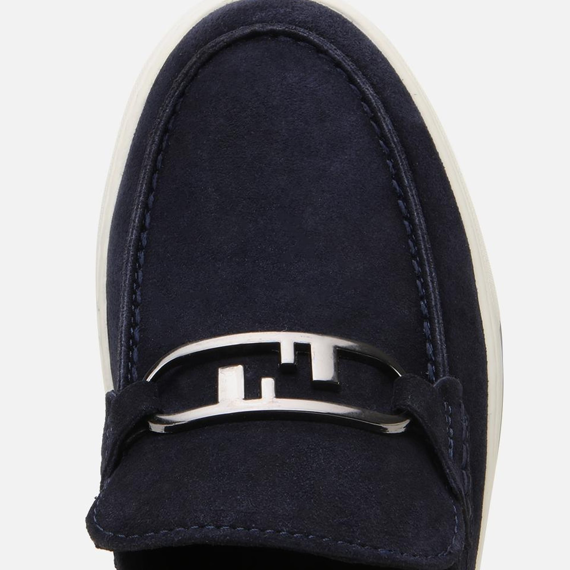 Erkek Süet Deri Lacivert Toka Detaylı Loafer