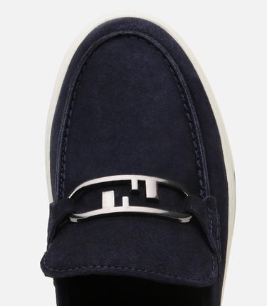  Erkek Süet Deri Lacivert Toka Detaylı Loafer