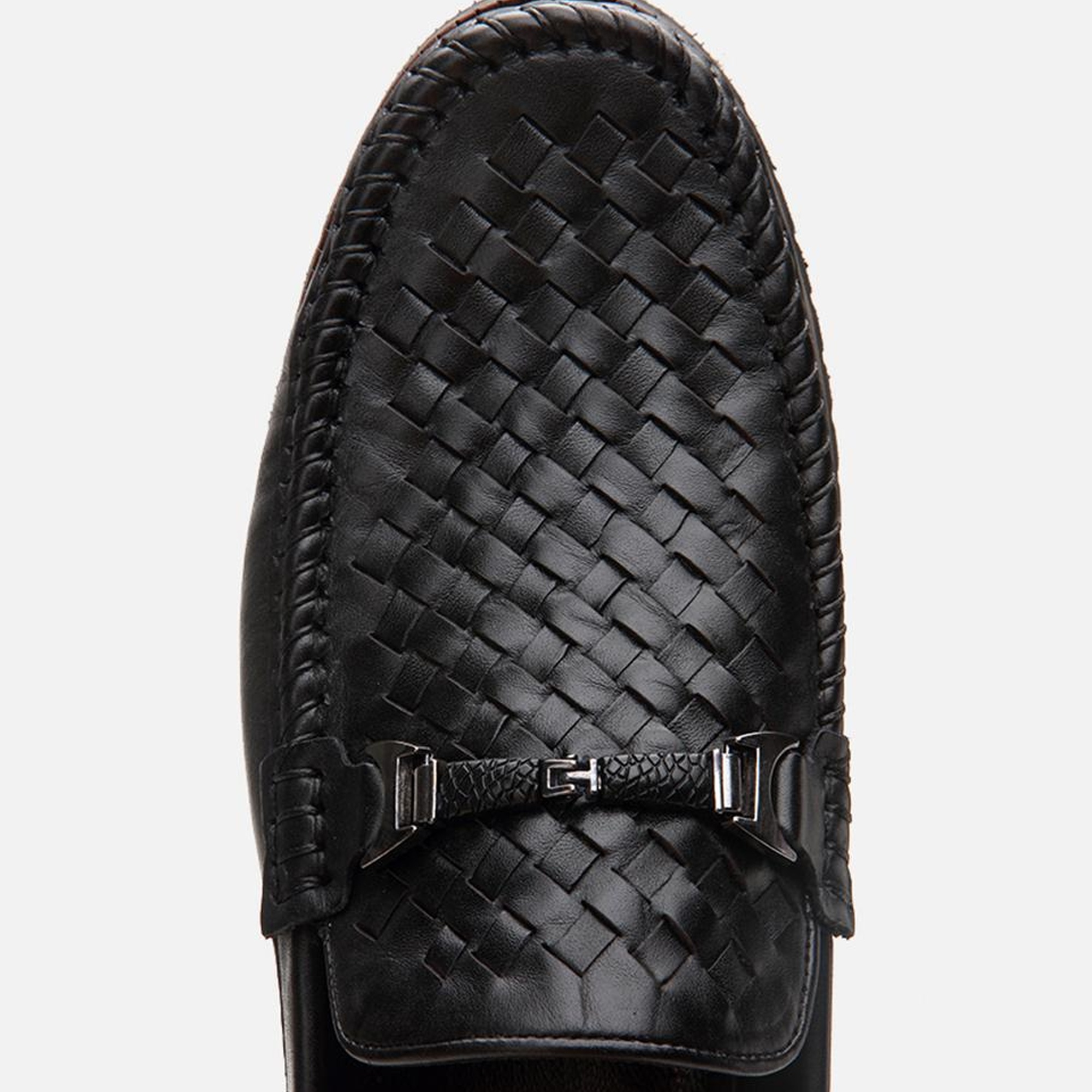 Erkek Deri Siyah Hafif Tabanlı Toka Detaylı Loafer