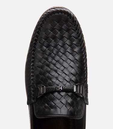  Erkek Deri Siyah Hafif Tabanlı Toka Detaylı Loafer