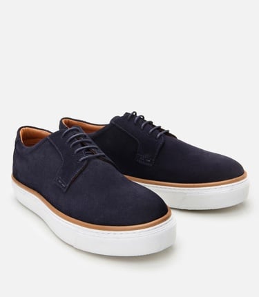  Erkek Süet Deri Lacivert Hafif Tabanlı Günlük Ayakkabı