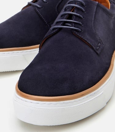  Erkek Süet Deri Lacivert Hafif Tabanlı Günlük Ayakkabı