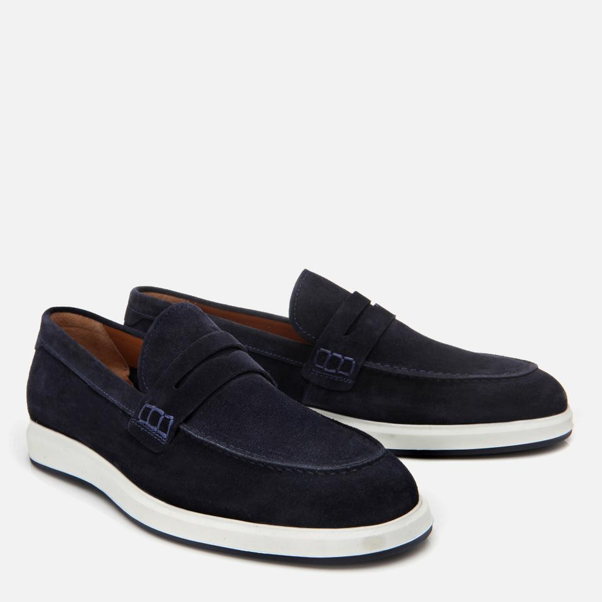 Erkek Süet Deri Lacivert Hafif Tabanlı Günlük Loafer