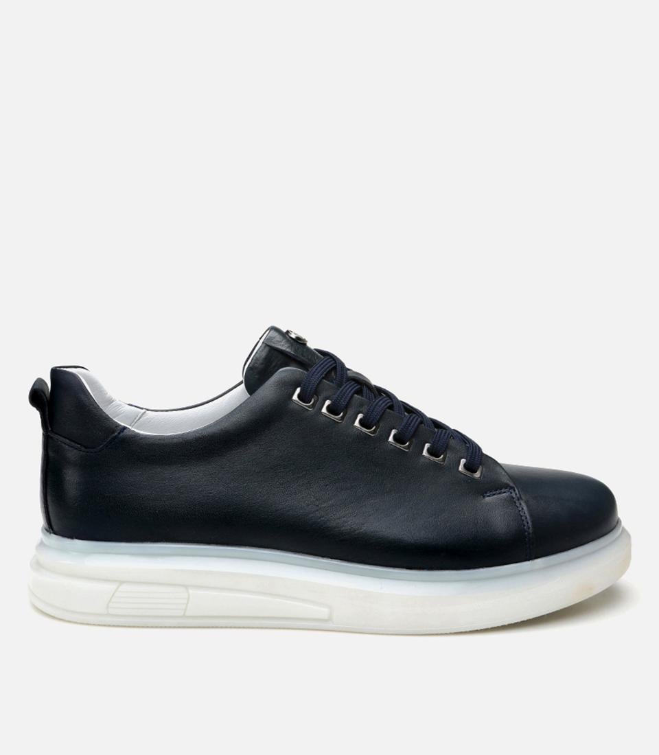  Erkek Deri Lacivert Günlük Ayakkabı