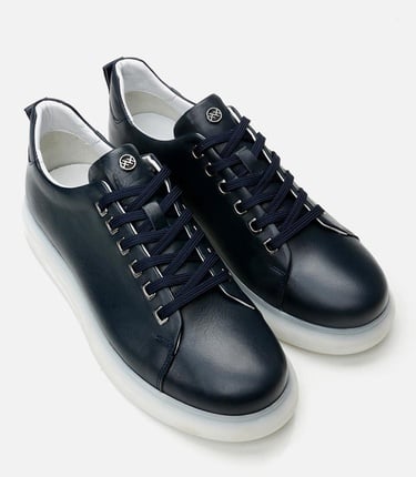  Erkek Deri Lacivert Günlük Ayakkabı