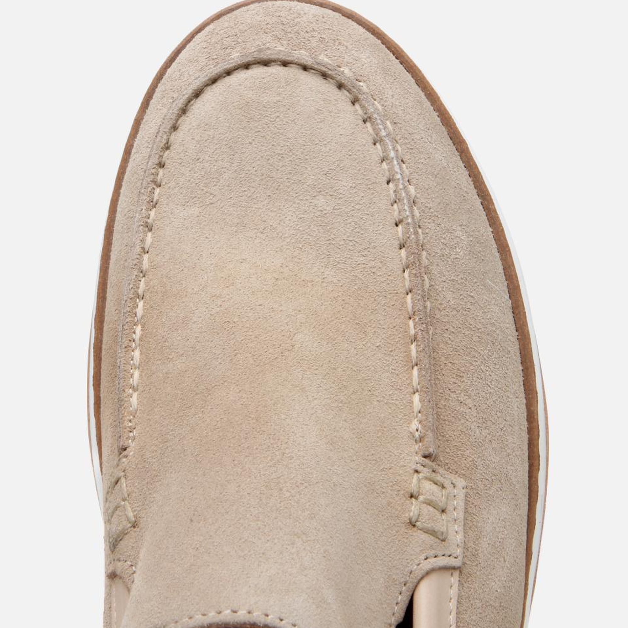 Erkek Süet Deri Bej Loafer