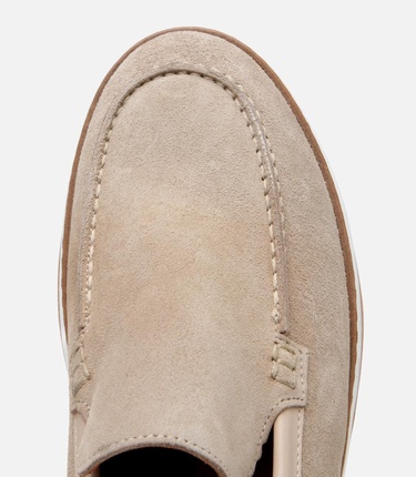  Erkek Süet Deri Bej Loafer