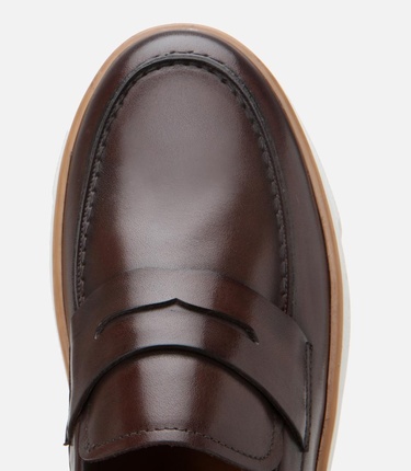  Erkek Deri Kahverengi Ultra Hafif Tabanlı Şık Günlük Loafer