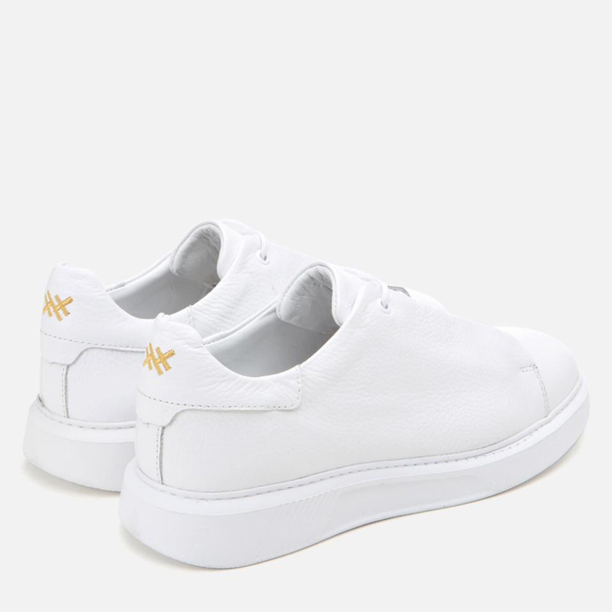 Erkek Deri Beyaz Ultra Hafif Tabanlı Spor Ayakkabı