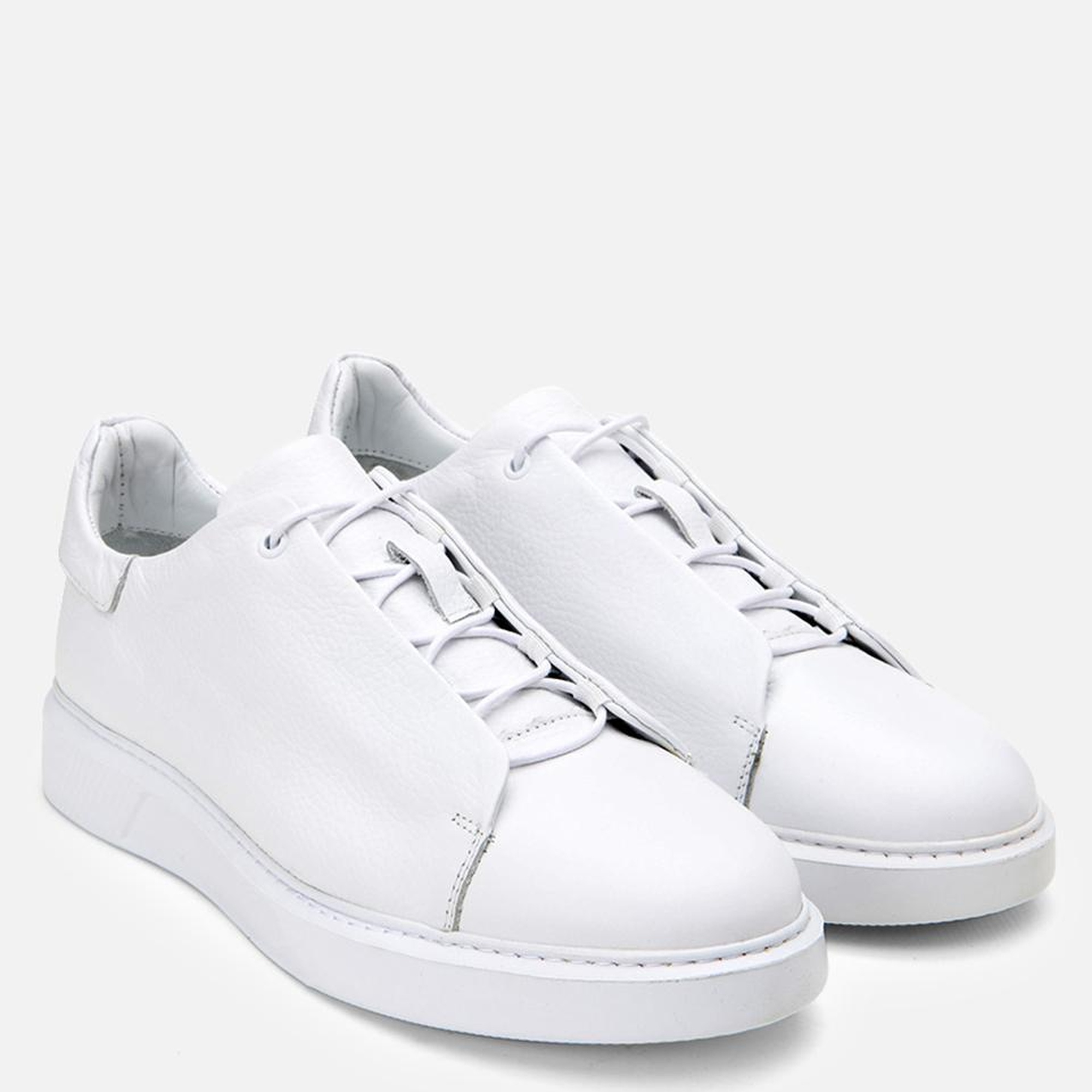 Erkek Deri Beyaz Ultra Hafif Tabanlı Spor Ayakkabı