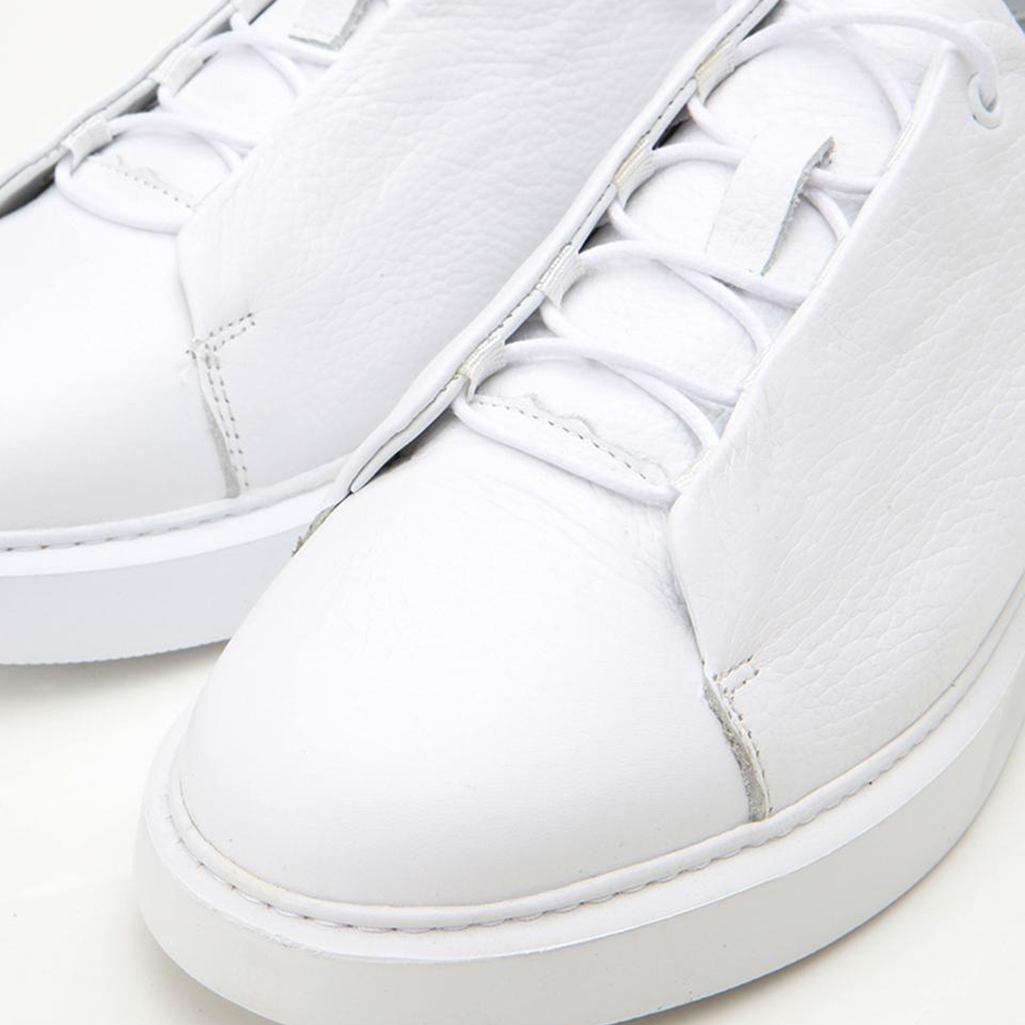 Erkek Deri Beyaz Ultra Hafif Tabanlı Spor Ayakkabı