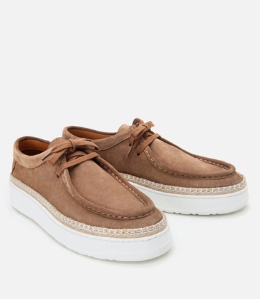  Erkek Süet Deri Taba Yüksek Tabanlı Günlük Ayakkabı