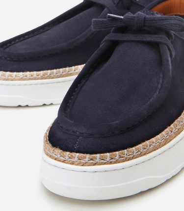  Erkek Süet Deri Lacivert Yüksek Tabanlı Günlük Ayakkabı