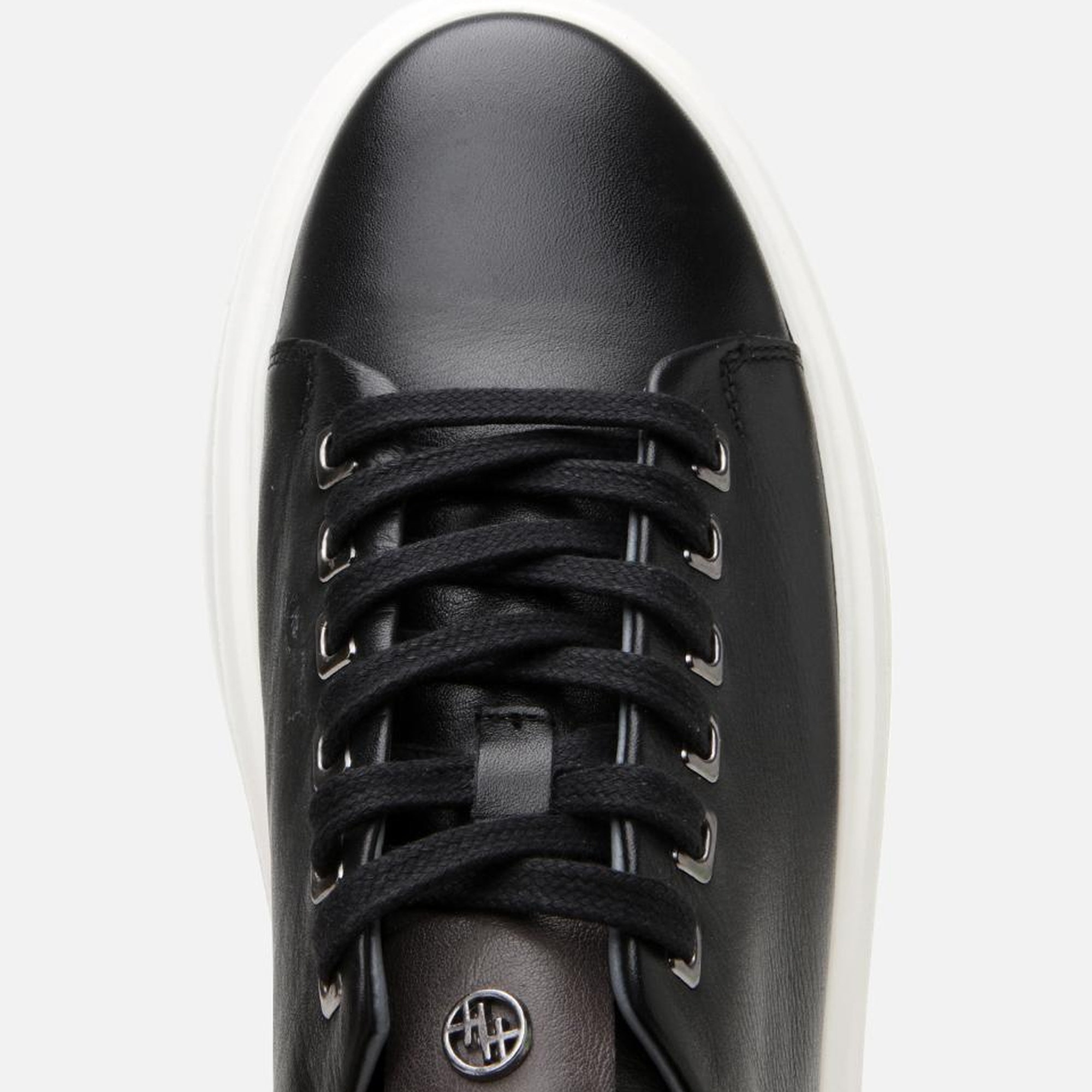 Erkek Deri Siyah Hafif Tabanlı Spor Ayakkabı