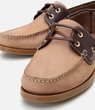  Erkek Nubuk Deri Vizon Bağcık Detaylı Günlük Loafer