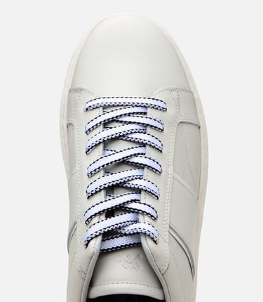  Erkek Deri Beyaz Yüksek Tabanlı Spor Ayakkabı