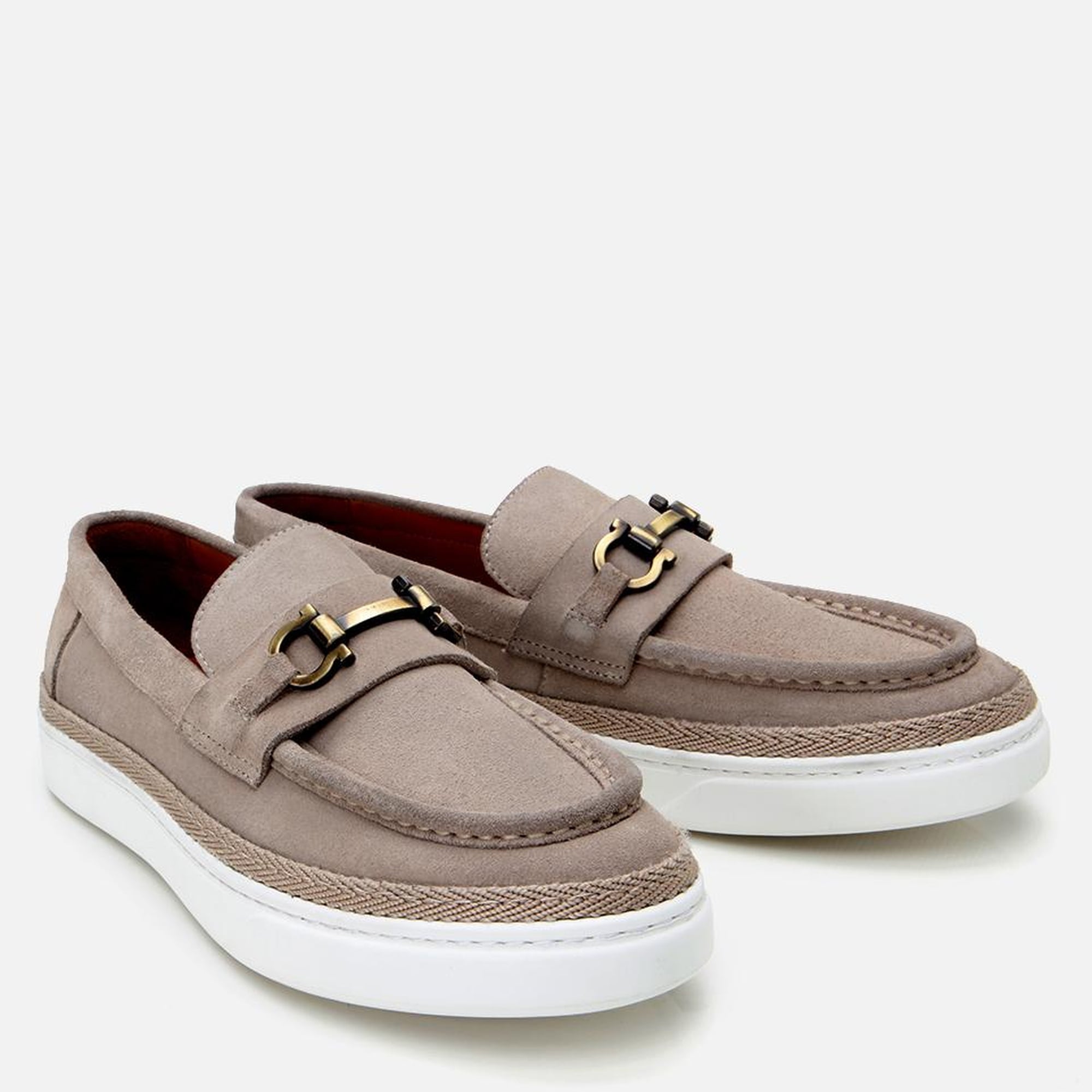 Erkek Süet Deri Bej Ultra Hafif Tabanlı Loafer