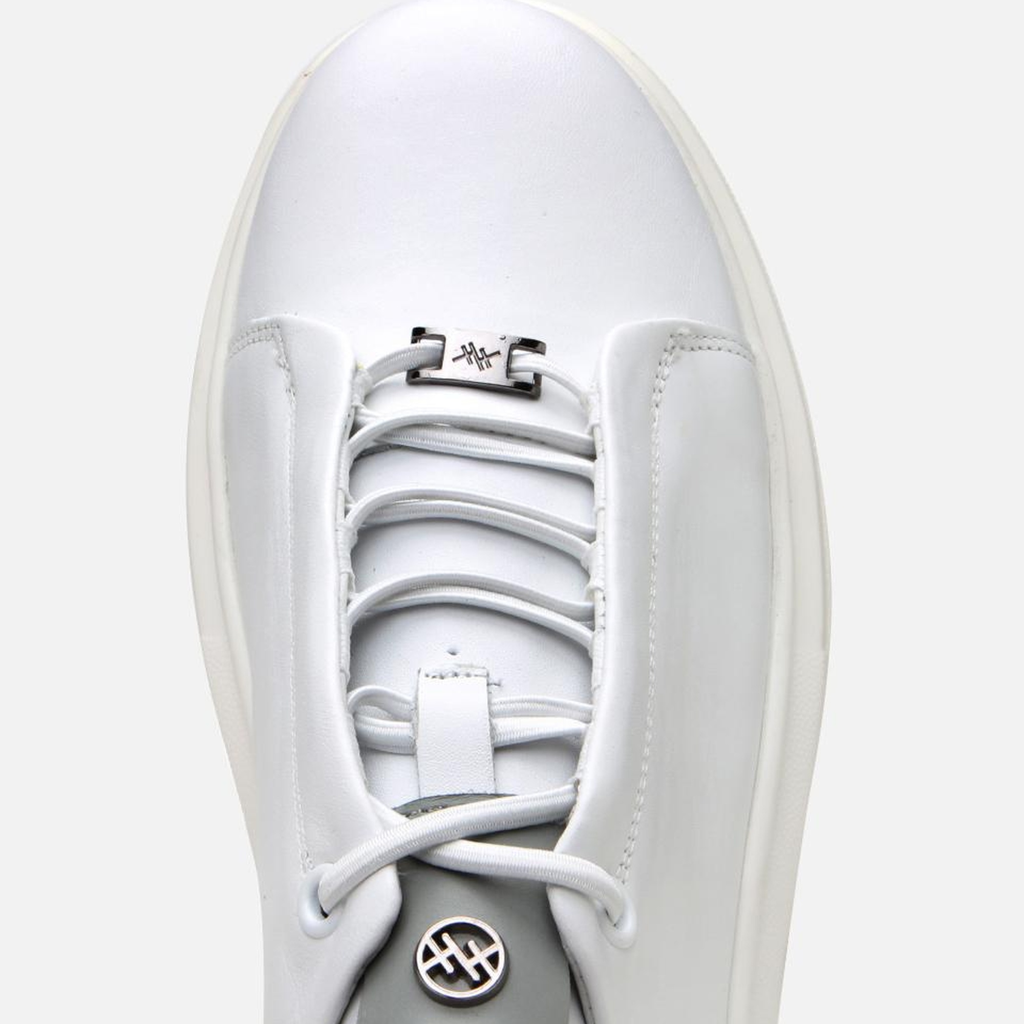 Erkek Deri Beyaz Yüksek Tabanlı Spor Ayakkabı