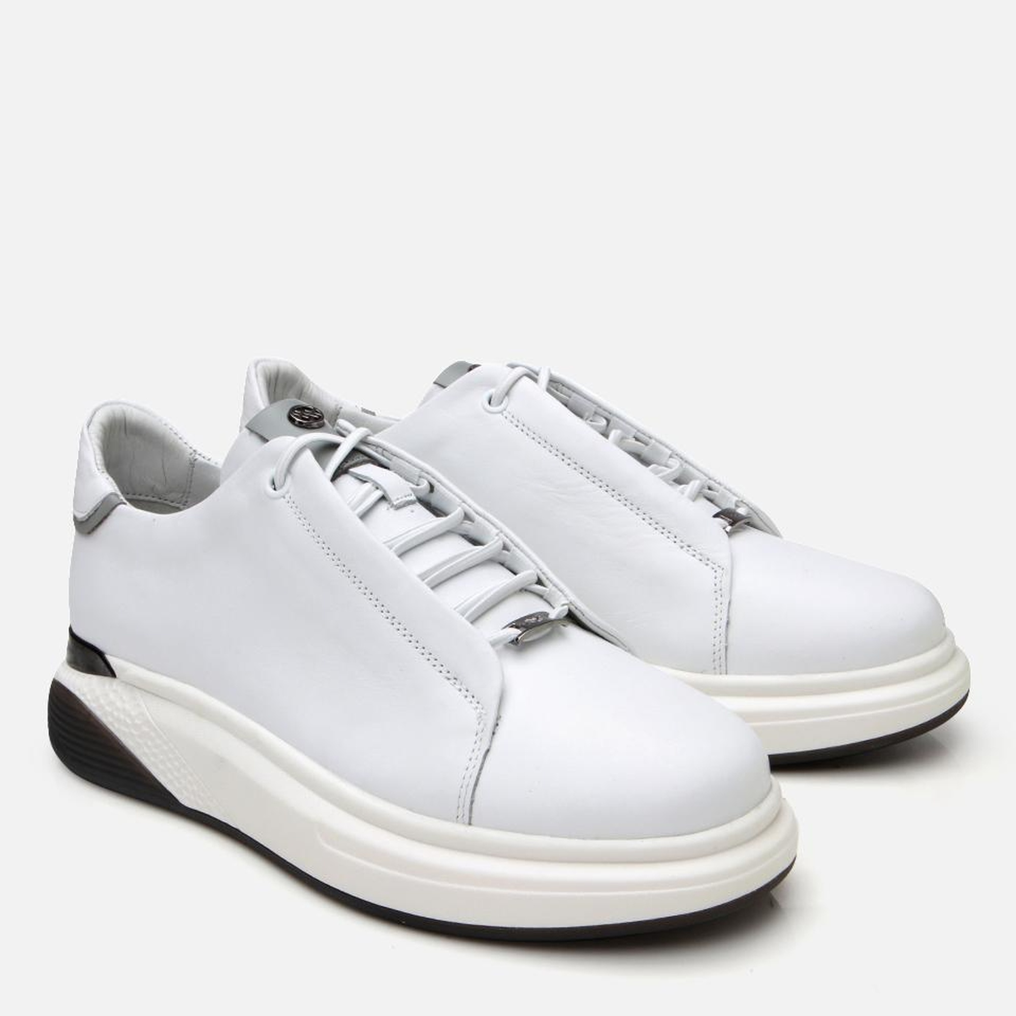 Erkek Deri Beyaz Yüksek Tabanlı Spor Ayakkabı