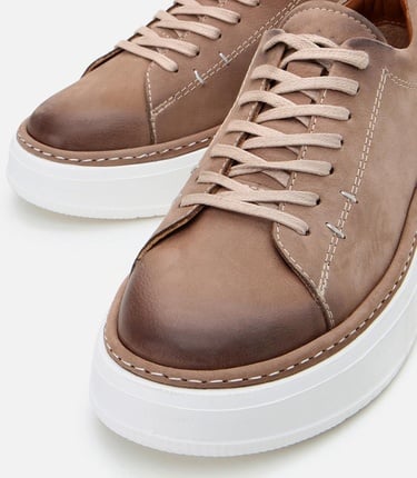  Erkek Nubuk Deri Vizon Hafif Tabanlı Spor Ayakkabı