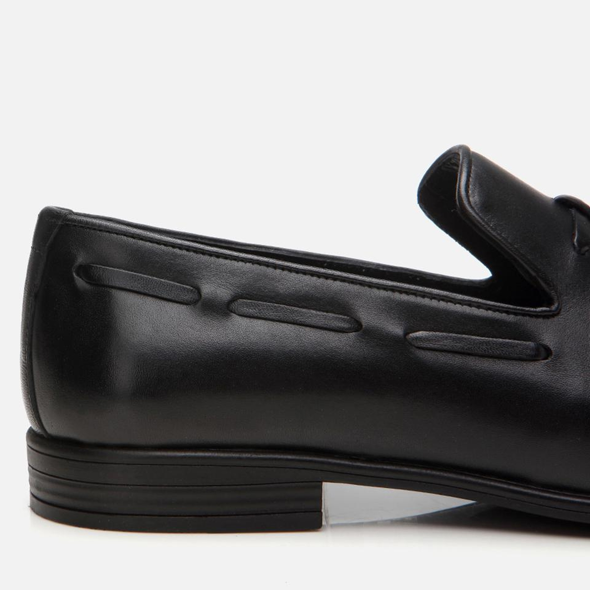 Erkek Deri Siyah Püskül Detaylı Loafer