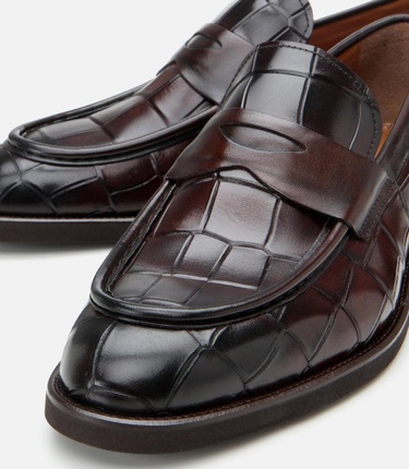  Erkek Deri Kahverengi Hafif Tabanlı Klasik Loafer