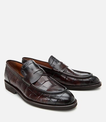  Erkek Deri Kahverengi Hafif Tabanlı Klasik Loafer