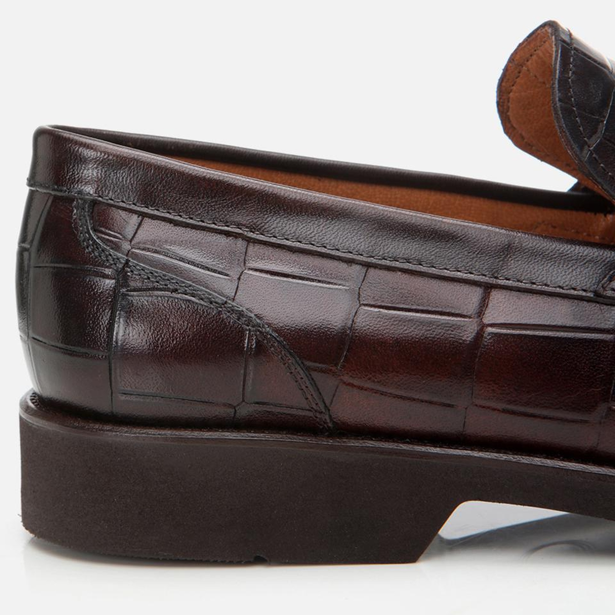 Erkek Deri Kahverengi Hafif Tabanlı Klasik Loafer