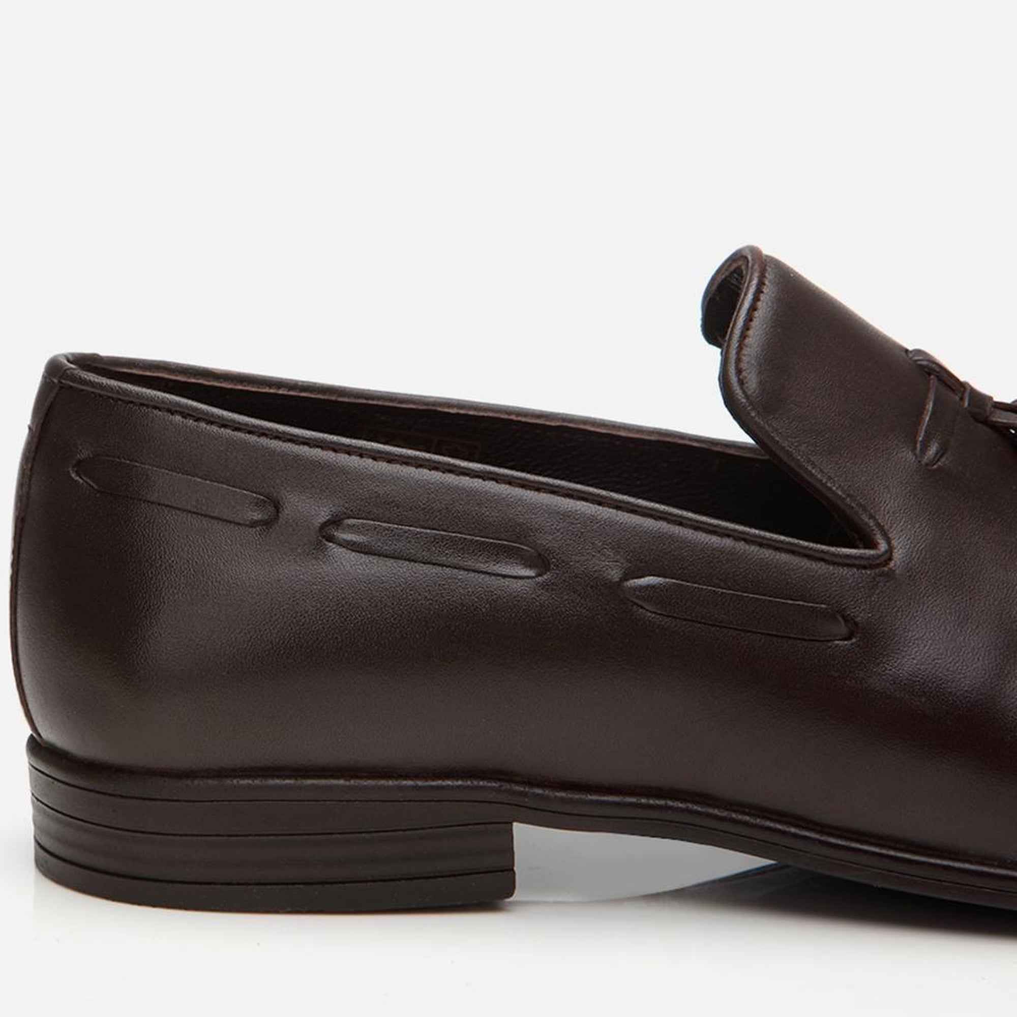 Erkek Deri Kahverengi Püskül Detaylı Loafer