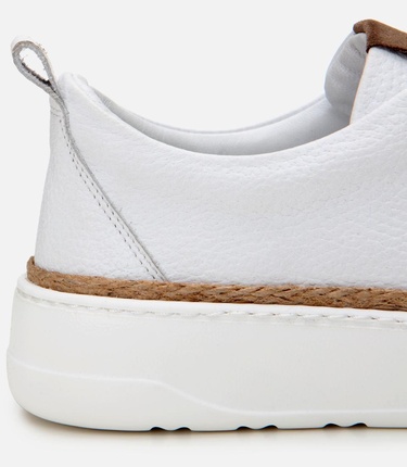  Erkek Deri Beyaz Ultra Hafif Tabanlı Spor Ayakkabı