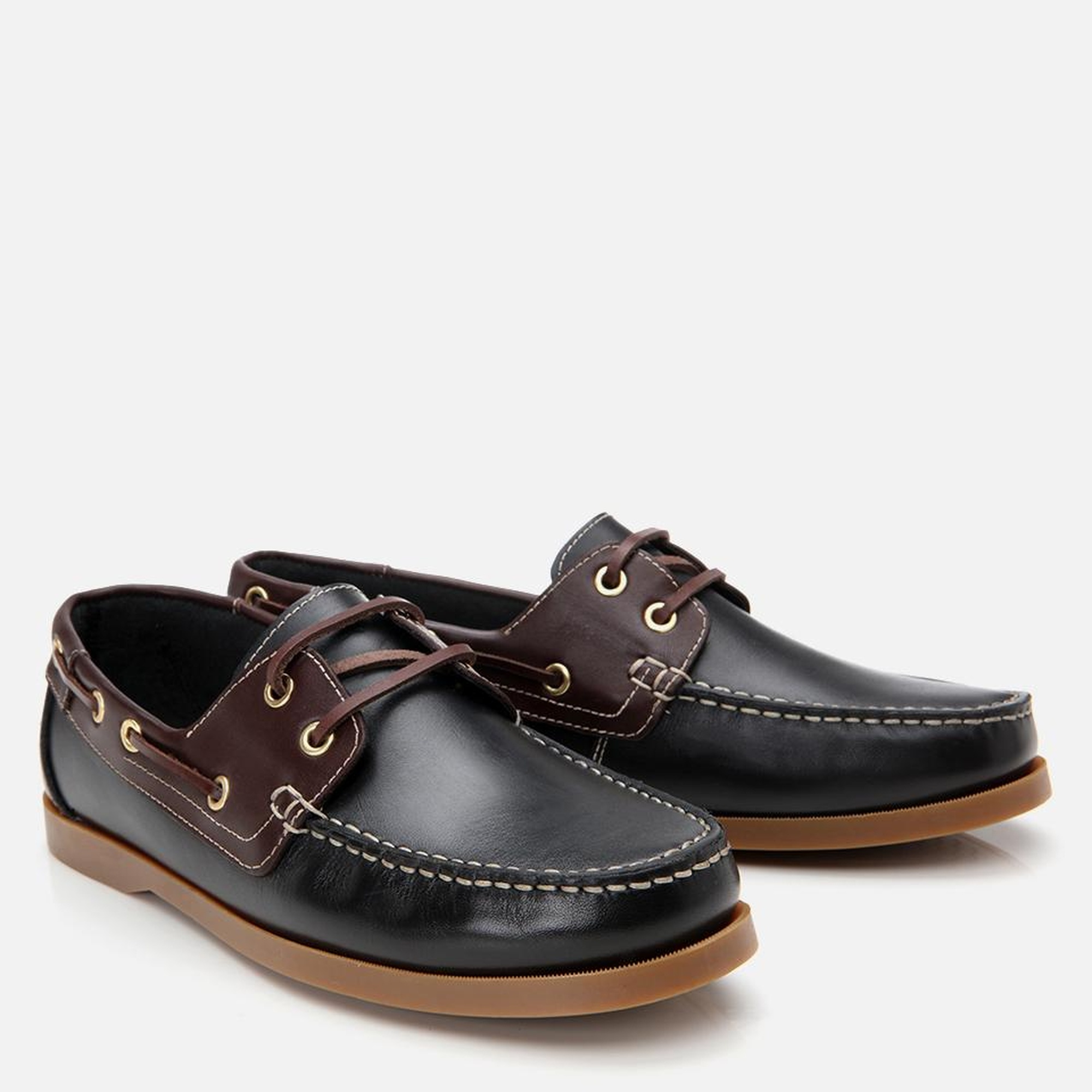 Erkek Deri Siyah Bağcık Detaylı Günlük Loafer