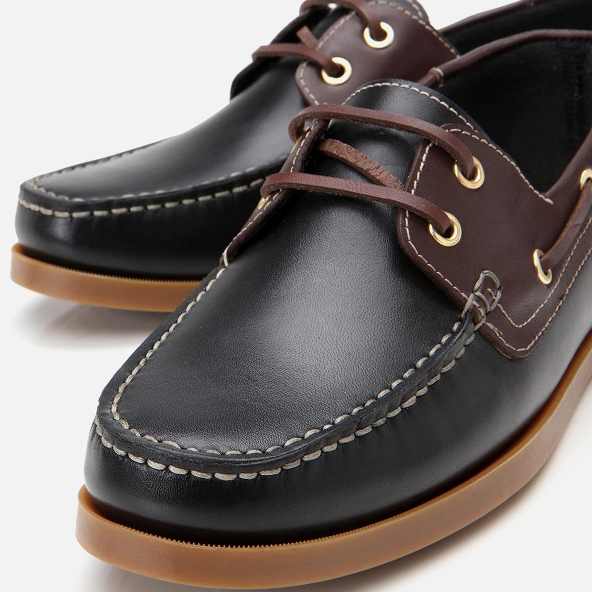 Erkek Deri Siyah Bağcık Detaylı Günlük Loafer