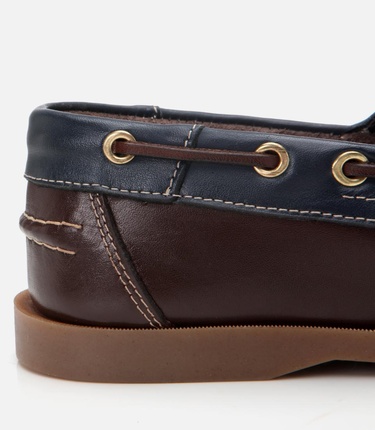  Erkek Deri Kahverengi Bağcık Detaylı Günlük Loafer