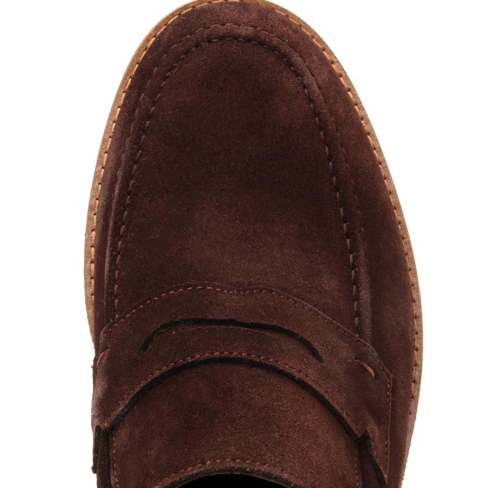 Erkek Süet Deri Kahverengi Hafif Tabanlı Loafer