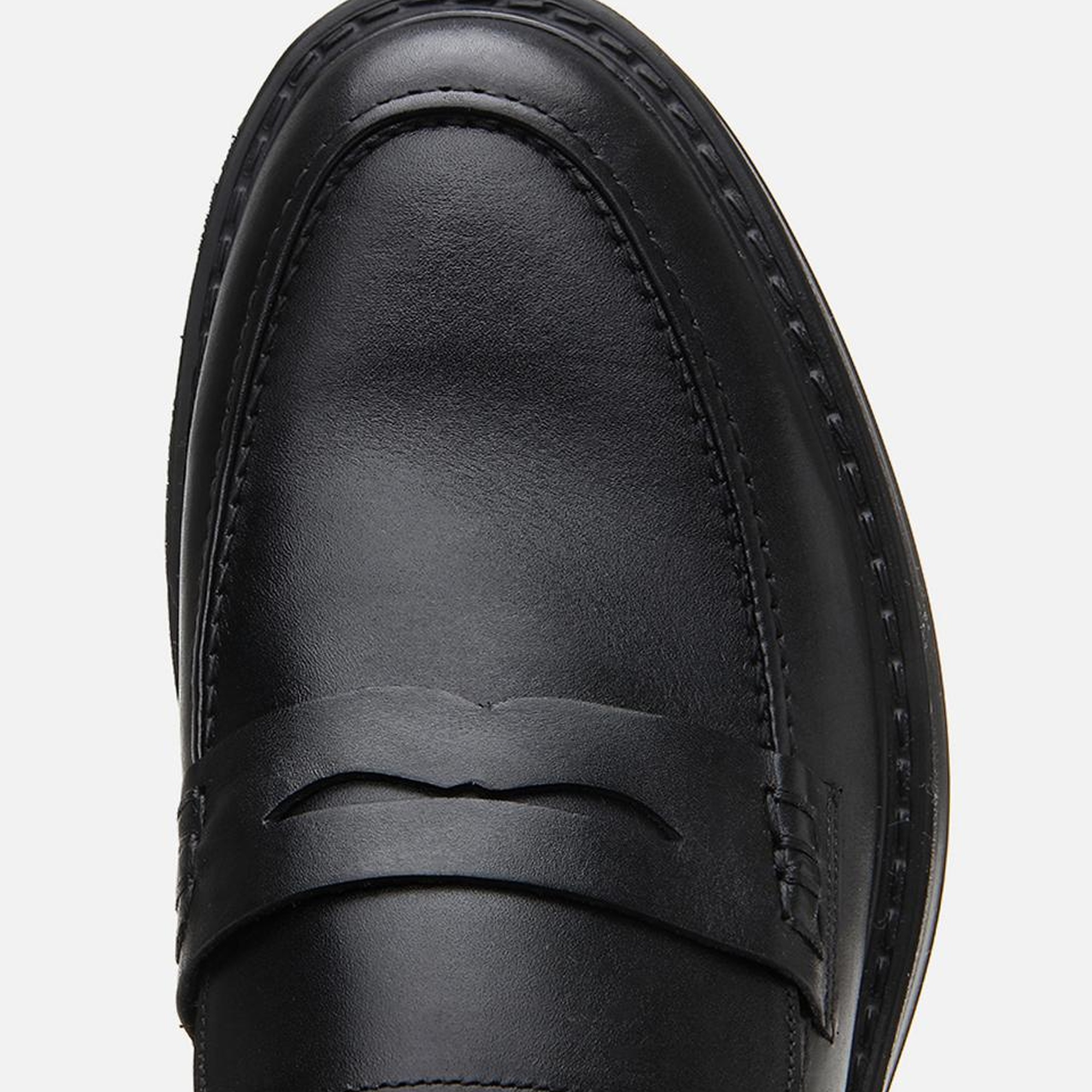 Erkek Deri Siyah Ultra Hafif Tabanlı Klasik Loafer