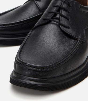  Erkek Deri Siyah Rahat Günlük Ayakkabı