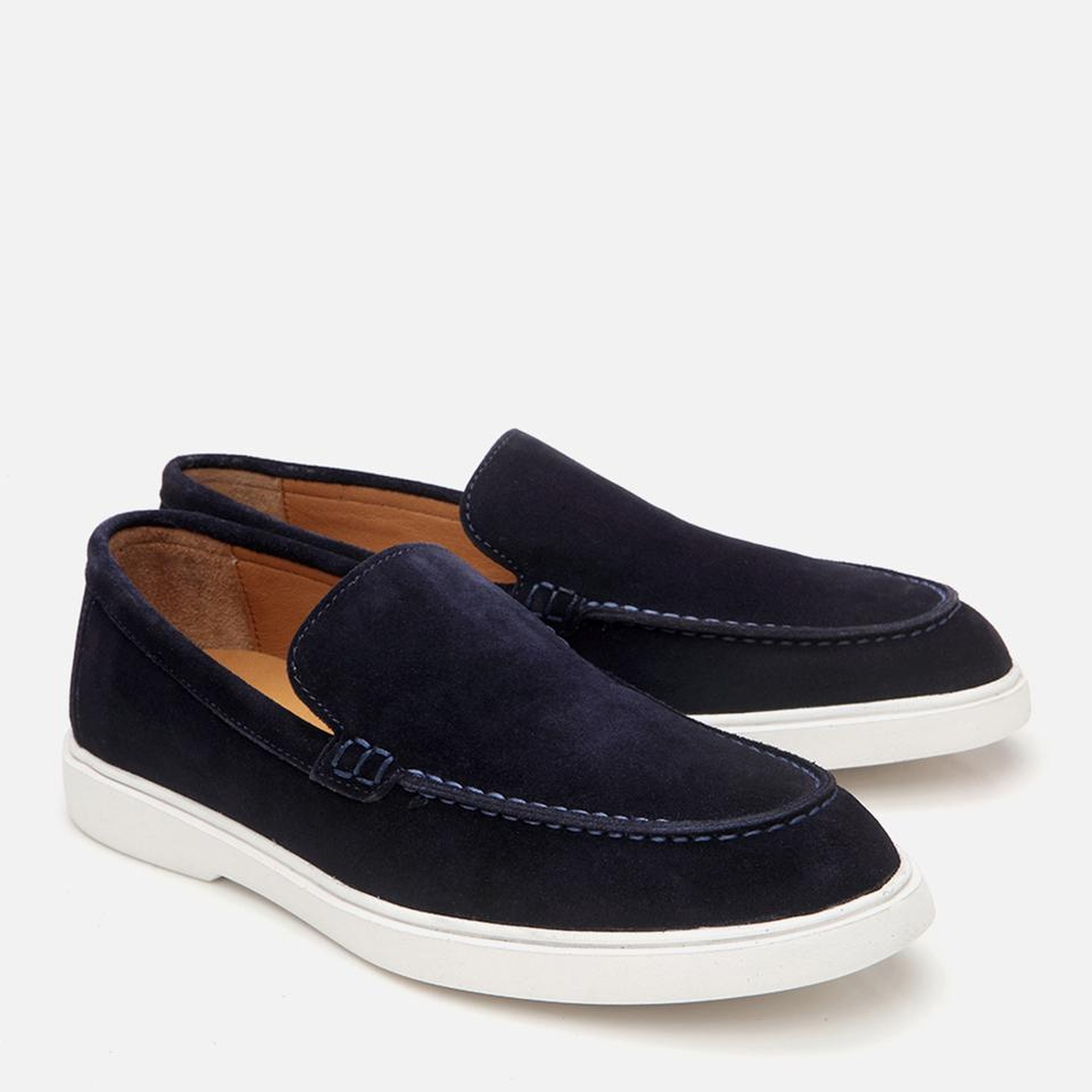 Erkek Süet Deri Lacivert Günlük Loafer