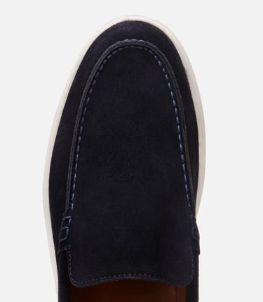  Erkek Süet Deri Lacivert Günlük Loafer