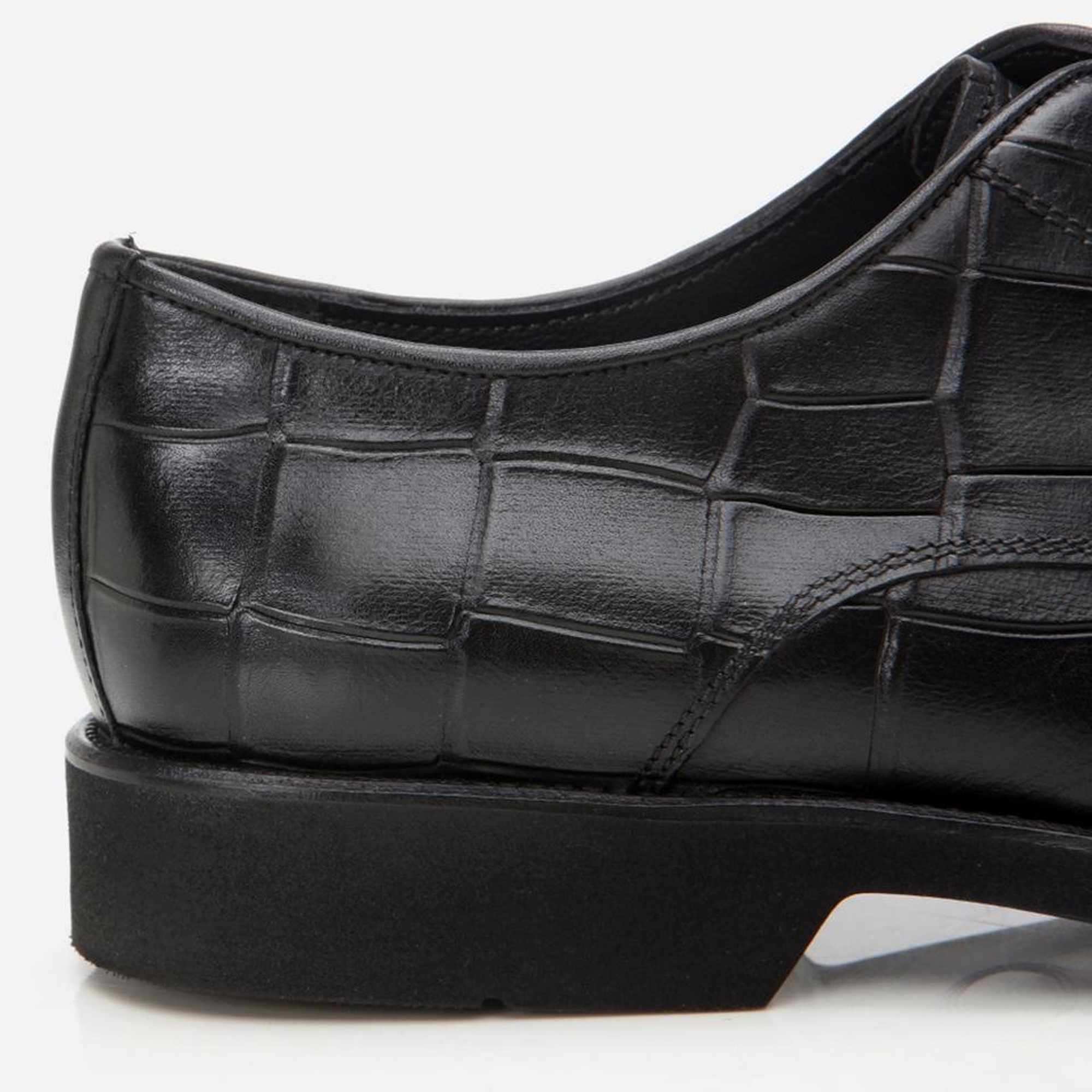 Erkek Deri Siyah Hafif Tabanlı Şık Klasik Ayakkabı