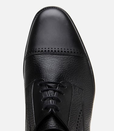  Erkek Deri Siyah Klasik Ayakkabı