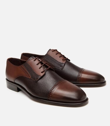  Erkek Deri Kahverengi Klasik Ayakkabı