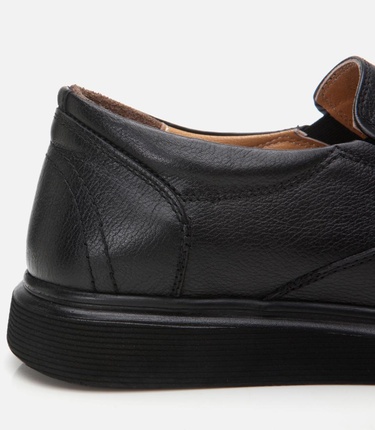  Erkek Deri Siyah Rahat Günlük Ayakkabı