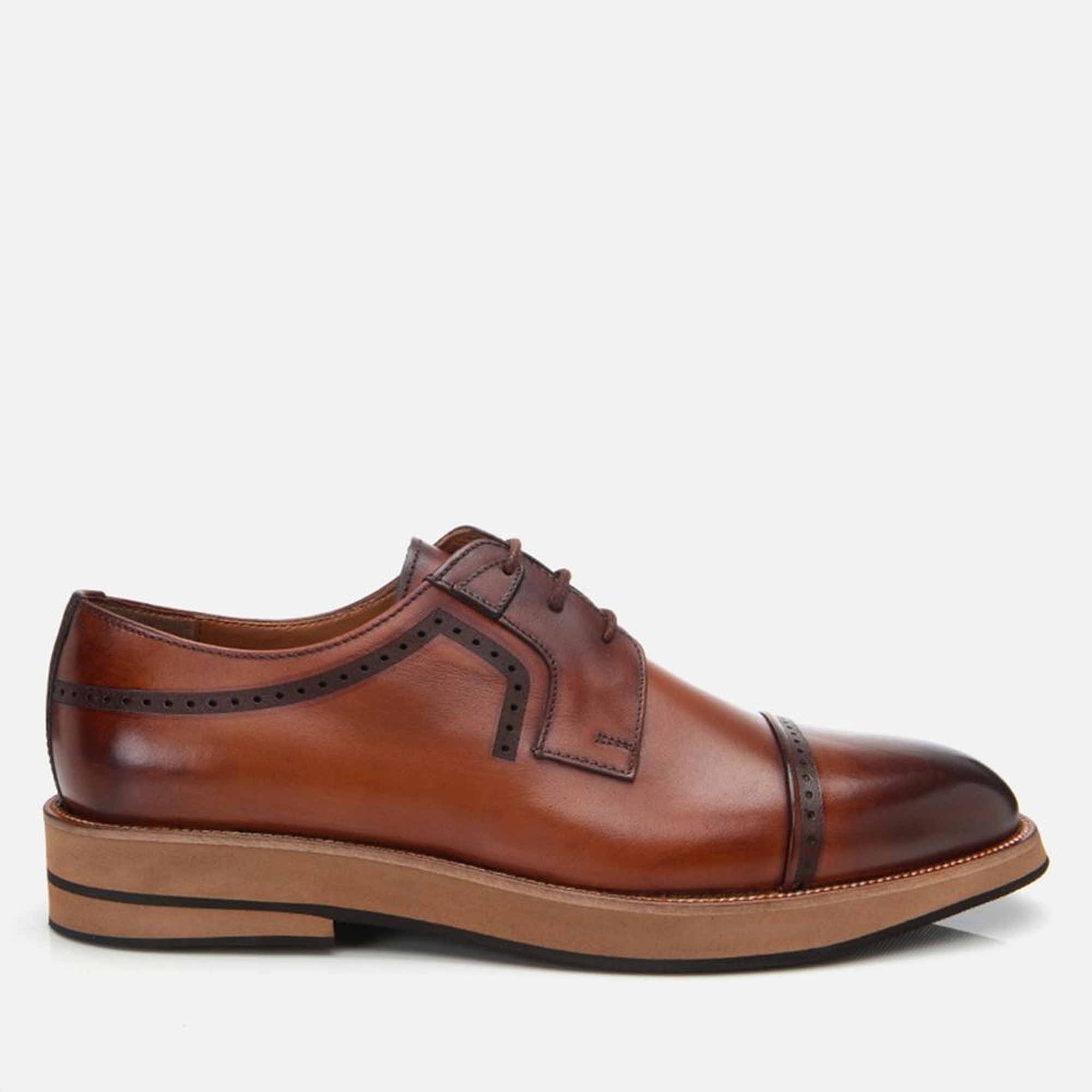 Erkek Deri Taba Hafif Tabanlı Klasik Ayakkabı