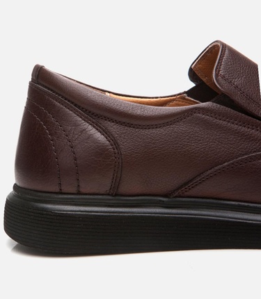  Erkek Deri Kahverengi Rahat Günlük Ayakkabı