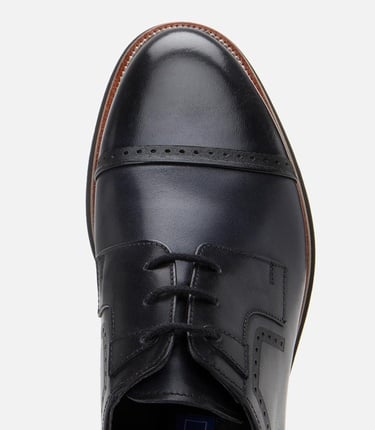  Erkek Deri Lacivert Hafif Tabanlı Klasik Ayakkabı